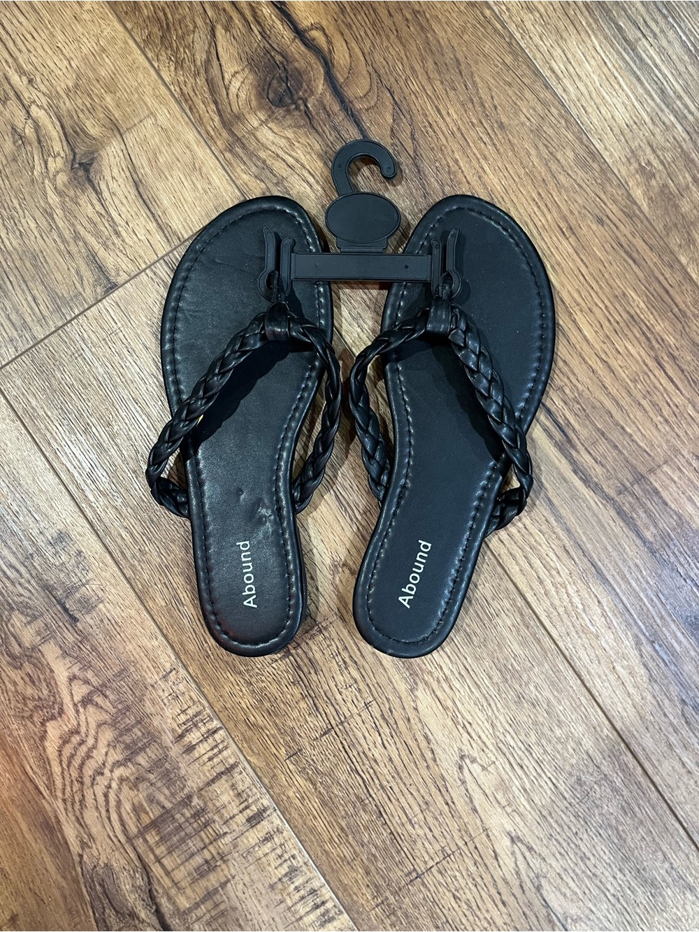 Abound Black Braided Slip-On Sandals